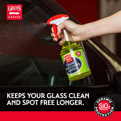 Griot's Garage Ceramic Glass Cleaner Spray for Car Windows, Windshields, Mirrors and Home Use, Cleans and Protects, Streak-Free, 10835, 22oz