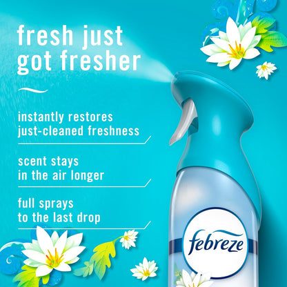 Febreze Air Mist Air Freshener Spray, Odor-Fighting Room Spray, Air Fresheners for Home and Bathroom and Kitchen, Aerosol Can, Downy April Fresh Scent, 8.8oz (Pack of 2)