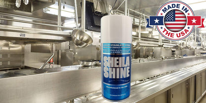 Sheila Shine 3oz Stainless Steel Cleaner and Polish - Cleans, Polishes & Protects Kitchen Appliances, Refrigerators, Sinks, Ovens & Grills - Stainless Cleaner Spray for Residue & Streak Free Shine