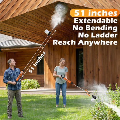 Diatomaceous Earth Powder Duster with Adjustable 4FT Rod, Adjustable Output Pump, 250ml Large Capacity Tank & Clog-Free Design, Powder Dispenser for Indoor/Outdoor Gardening