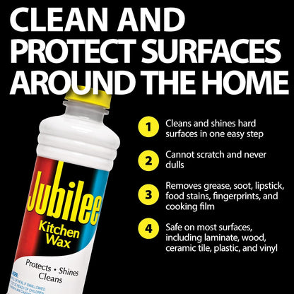 Jubilee Kitchen Wax (2-Pack) - Ultimate Kitchen Cleaner for Countertops, Appliances, and Cabinets/Clean & Shiny Surfaces/Easy-to-Use/Use for Countertops, Sinks, Tables, Tiles & More (524815)