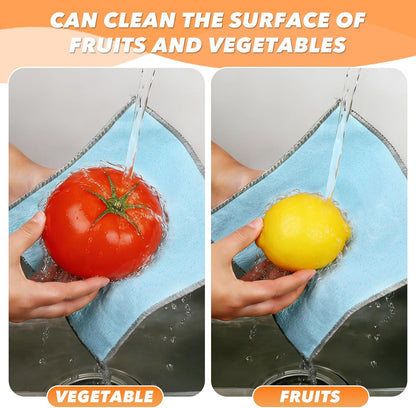 12Pack Multipurpose Wire Dishwashing Rags, Upgrade Non Scratch Wire Dishcloth, Silver Mesh Dish Cloths, Reusable Metal Mesh Cleaning Cloths, Steel Scrub Rags for Kitchen/Stove/Oven/Bath