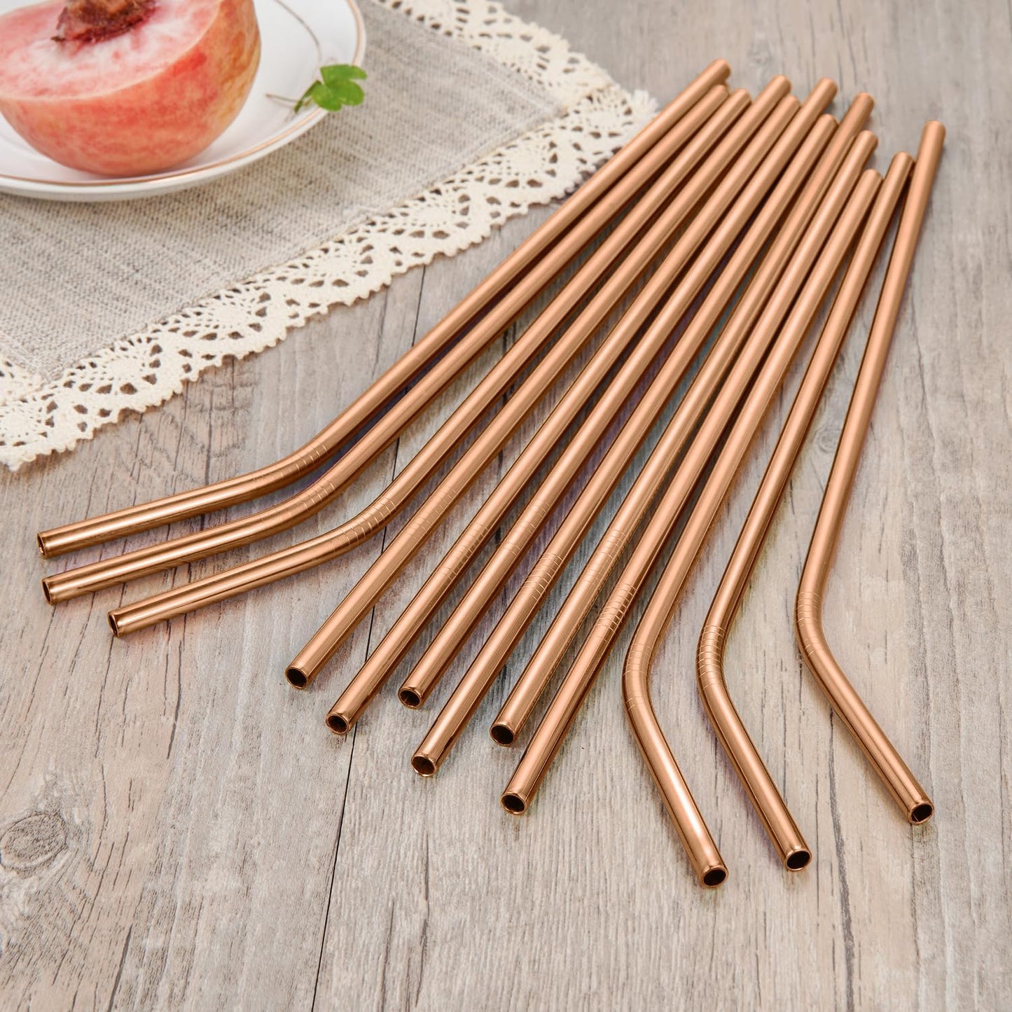 20 Pack Reusable Stainless Steel Metal Straws,10.5" & 8.5" Reusable Drinking Straws with 20 Silicone Tips 5 Straw Brushes 1 Travel Case,Eco Friendly Extra Long Metal Straw Fit for 20 24 30 oz Tumbler