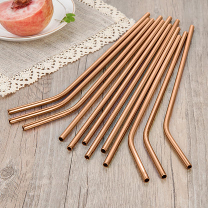 20 Pack Reusable Stainless Steel Metal Straws,10.5" & 8.5" Reusable Drinking Straws with 20 Silicone Tips 5 Straw Brushes 1 Travel Case,Eco Friendly Extra Long Metal Straw Fit for 20 24 30 oz Tumbler