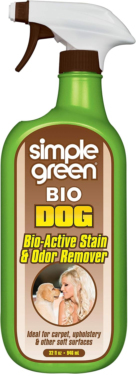 Simple Green Bio Active Stain & Odor Remover for Pet & Carpet- Pet & People Safe (1 Gal), Milky White, 128 Fl Oz (Pack of 1)