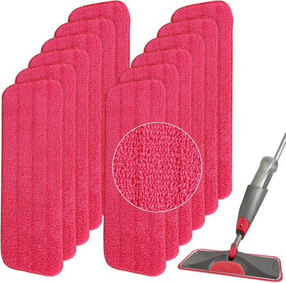 Replacement Microfiber Mop Pad for Rubbermaid Reveal Spray Mop - 8 Pack 16.5" Wet & Dry Floor Cleaning Refills Reusable Fit for Any Microfiber Reveal Flat Mop