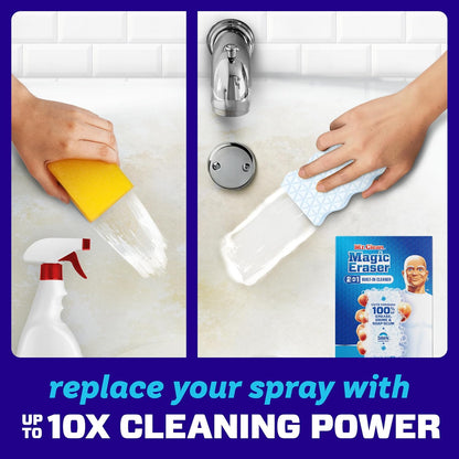 Mr. Clean Magic Eraser Foaming Sponge, All Purpose Cleaner, Dawn Cleaning Power, Wall Cleaner, Sneaker Cleaner, Oven Cleaner, Kitchen, Bathroom, Shower Cleaning Supplies, Scrubber, Ultra Foamy, 5ct