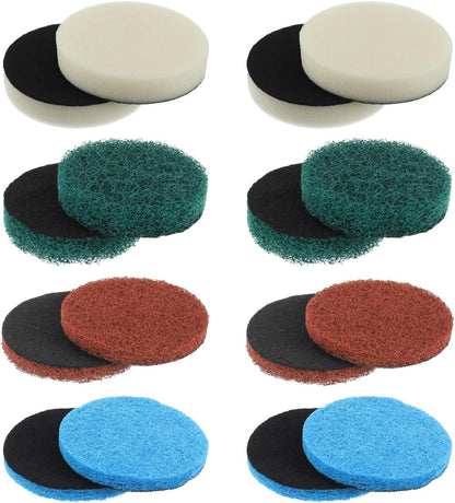 16pcs Kitchen Pads Power Scrubber Pads Set Electric Scrubber Replacement Scouring Pads fit for Dremel Versa Scouring Pads,Green