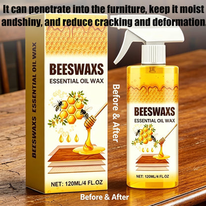 Beeswax Spray Furniture Polish, Wood Cleaner Repairing, Natural Beeswax Care for Living Rooms,Kitchens,Wood Furniture Floors, Restores Shine & Removes Scratches (3PC)
