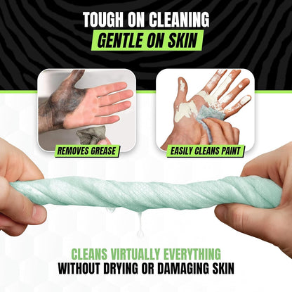 Grip Clean Heavy Duty Hand & Tool Cleaning Wipes – Waterless Hand Cleaner for Mechanics, Garage & Shop Use – Dual-Sided Grease, Oil & Paint Remover Wipes with Citrus Scent - 30ct