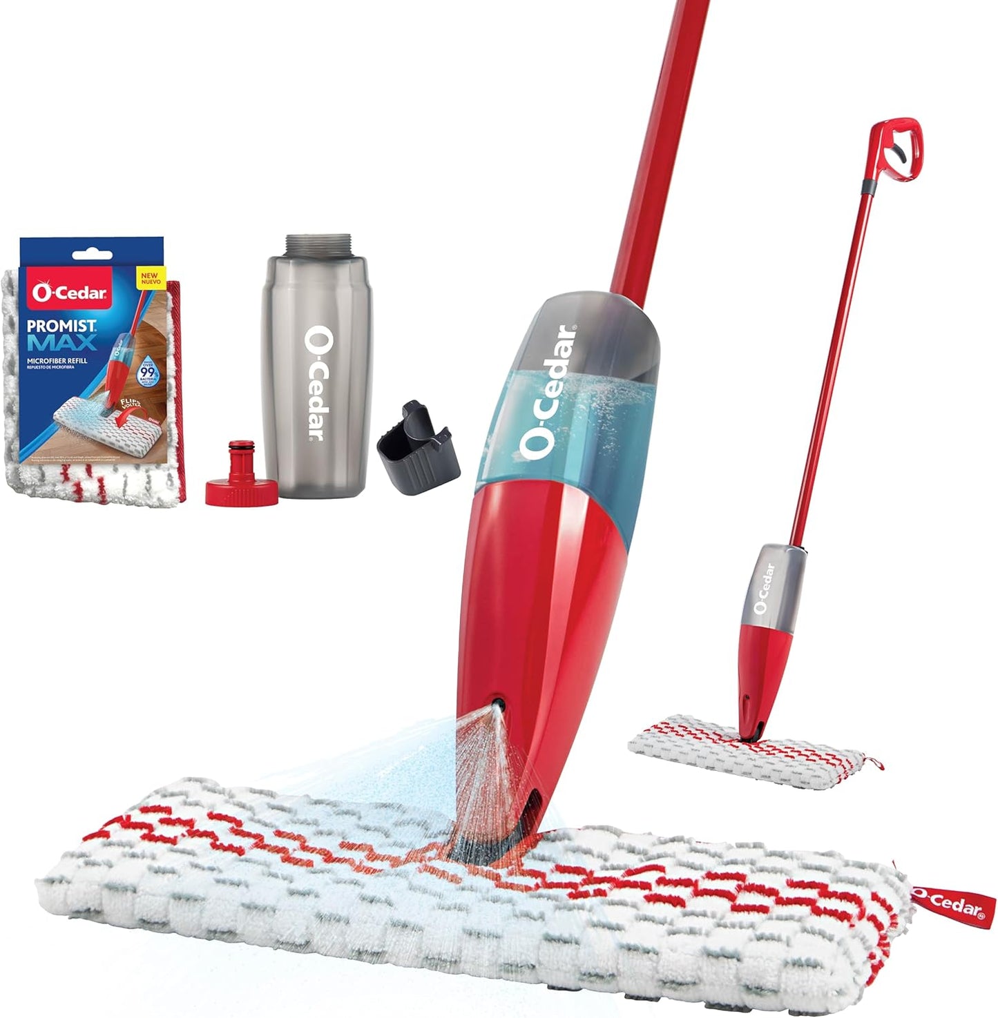 O-Cedar ProMist MAX Microfiber Spray Mop, Red