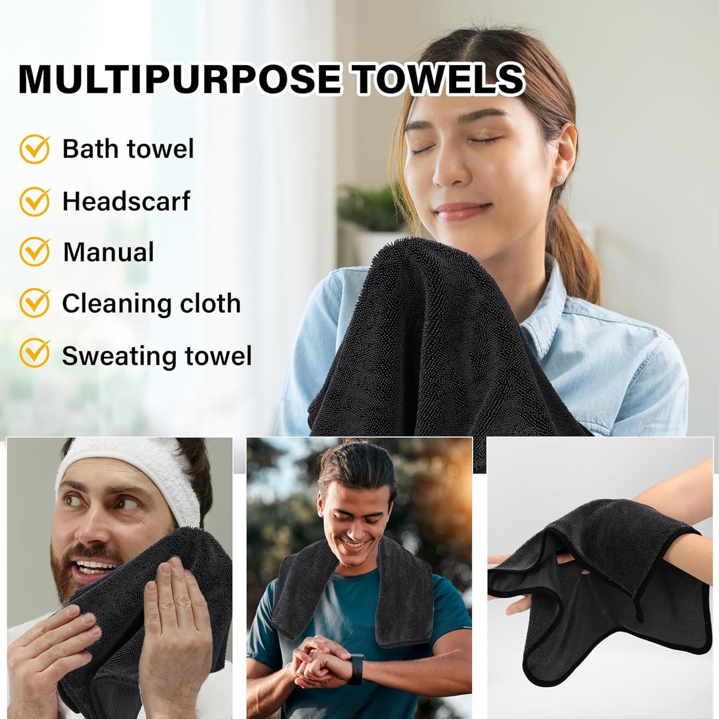 Cleaning Wipes Cloths,5pcs Cleaning Drying Towels,Shower Doors Drying Towels,12 * 10” Streak Free Glass Window Car Mirror Super Absorben Microfiber Cleaning Cloths Cleaner(5pcs grey12*10”)