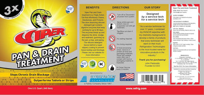 Refrigeration Technologies Viper Pan & Drain Treatment 1 Gal Yellow RT800G RT800S (1)