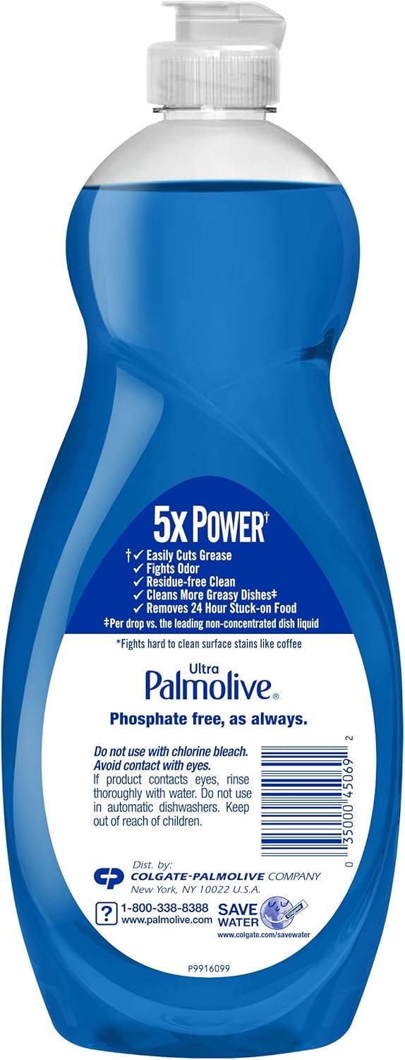Palmolive Ultra Dishwashing Liquid Dish Soap, Oxy Power Degreaser - 32.5 Fl Oz (Pack of 4)