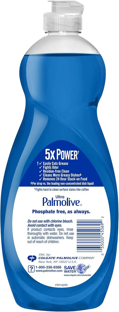 Palmolive Ultra Dishwashing Liquid Dish Soap, Oxy Power Degreaser - 32.5 Fl Oz (Pack of 4)