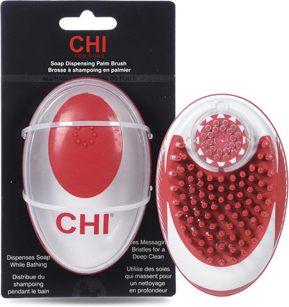 CHI for Dogs Rubber Fur Accumulator Brush, Dog Grooming Tool for Removing Loose Hair and Lint from Coats Furniture Clothing and Car Seats, Flexible Rubber Bristles, Easy Clean Grooming Brush