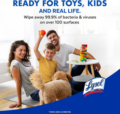 Lysol Disinfecting Wipes Bundle, Home Apartment Dorm Room Essentials and Cleaning Supplies, All Purpose Cleaner, Multi-surface Cleaning Wipes, Multi-Scent Sanitizing Wipes Bundle, 240 Count, Pack of 4