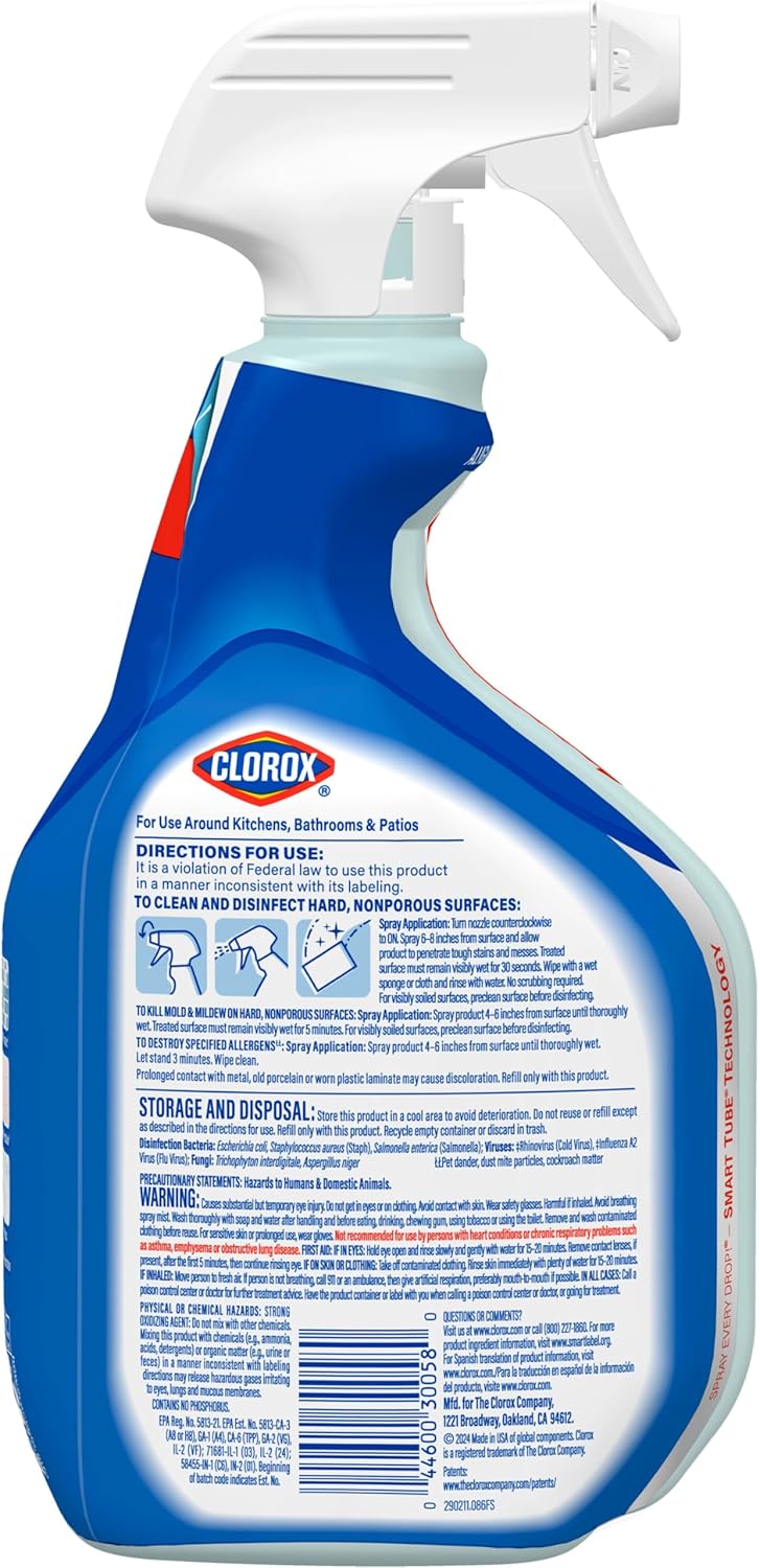 Clorox Clean-Up Multi-Surface Cleaner with Bleach, Rain Clean, Spray, 32 Fl Oz (Package May Vary)