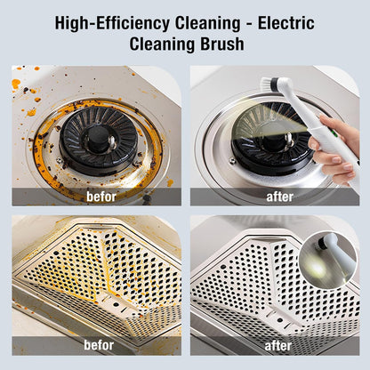 Electric Spin Scrubber, Rechargeable Waterproof Grout Cleaning Brush with 5 Magnetic Heads for Tile Surfaces, Bathroom Crevices, Kitchen & Faucet Corners
