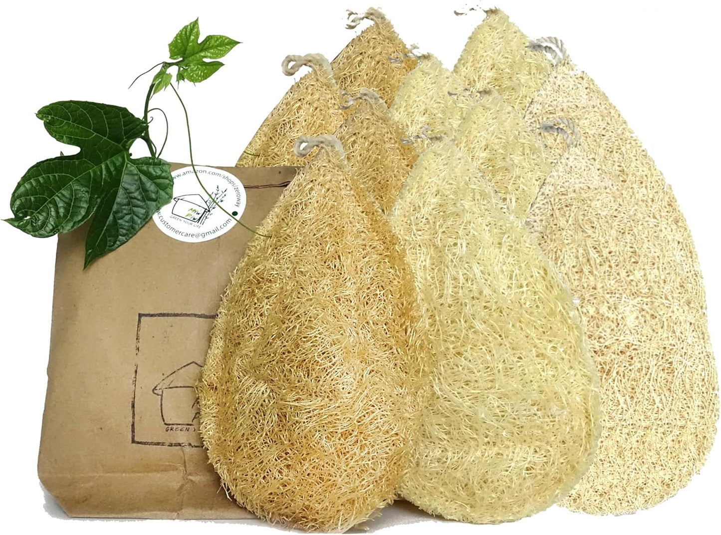 Natural Loofah Dish Sponge (Pack 30) Multipurpose Dish Sponges - 100% Biodegradable Compostable Dishwashing Scouring Pad Zero Waste (2.75" x 2.75" Each)