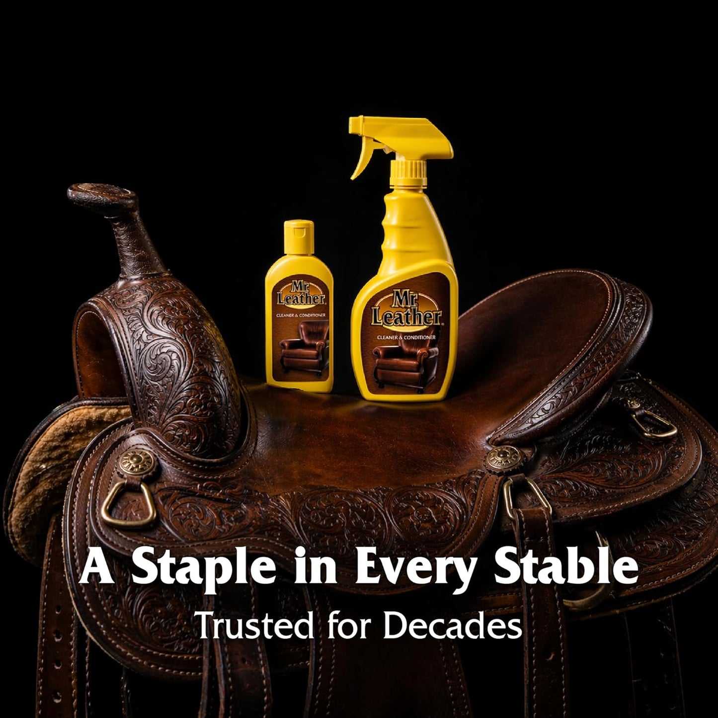 MR. LEATHER Cleaner and Conditioner (8 oz) - Restores & Protects All Leather with Natural Oils - Hydrating and Water-Repelling Cream for Couches, Car Interior, Shoes, and Bags