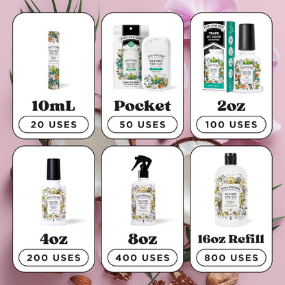 Poo-Pourri Before-You-Go Pocket Toilet Spray, Travel Essentials, Beach Bum, 1 Fl Oz, Up to 50 Uses, On-The-Go Bathroom Odor Deodorizer with Essential Oils, TSA Approved Size, Coconut Orchid Scent