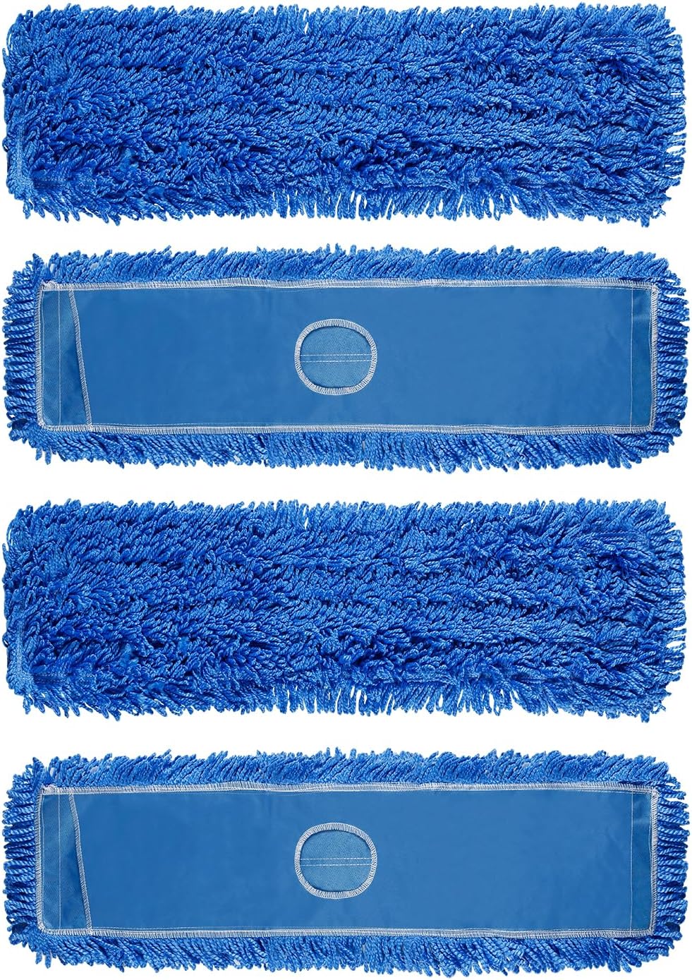 DR DAPPER 36-Inch Commercial Dust Mop Head, Large Washable Microfiber Dust Mop Replacement Head, Sweeper and Janitorial Supplies (Blue-2 Pack)