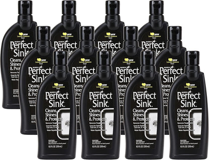 HOPE'S Perfect Sink Cleaner and Polish, Restorative, Removes Stains, Cast Iron, Corian, Composite, Acrylic, 8.5 Fl Oz