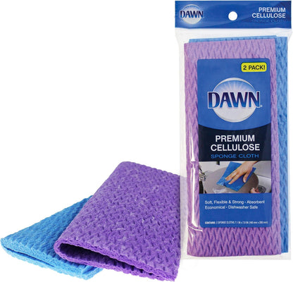 Dawn Cellulose Sponge Cloth, 2 Piece