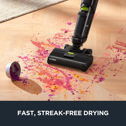 Eureka Wet Dry Vacuum Cleaner Cordless, Mop Vacuum Cleaner with Self-Cleaning System, Lightweight Hardwood Floors Vacuum for Pets and Sticky Messes, Black, NEW630PL