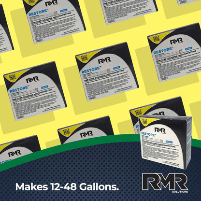 RMR Solutions RESTORE Disinfectant & Cleaner Concentrate, EPA Registered Mold Remover & Antibacterial Cleaning Solution for Kitchen, Bathroom, Floor, Home, Pet Areas, Counter, 3.34g, Makes 16 Quarts