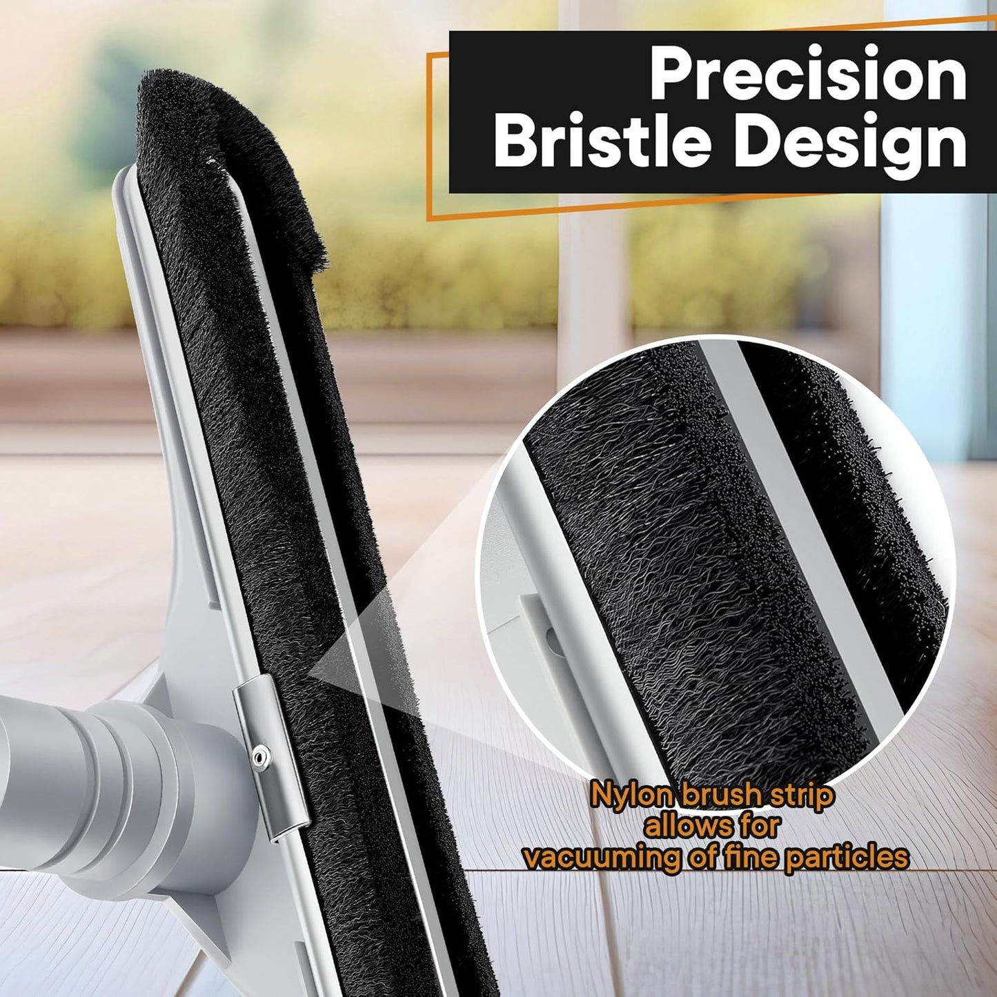 Replacement Floor Tool Compatible with ProTeam 101446 E-Z Glide Backpack Vacuums 10 QT & 6 QT, 14" Hard Floor Tool Compatible with Commercial Cleaners(Brush with Scalloped Edges,Gray)