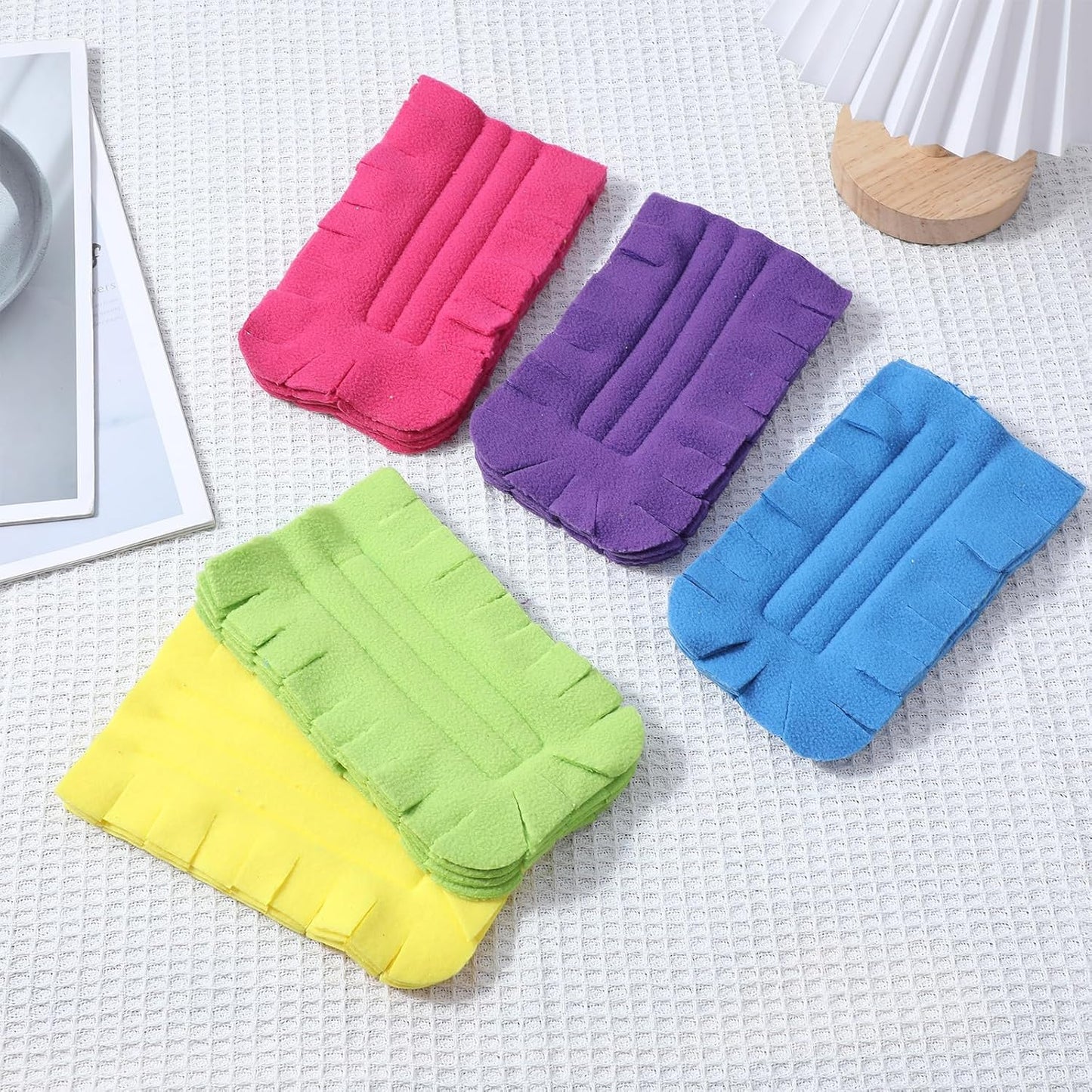20 Pcs Duster Refill Reusable Fleece Duster Refills Feather Flat Dusters Multi Surface Washable Cleaning Pads Tools for Blinds Ceiling Fan Hardwoods Window Furniture Car
