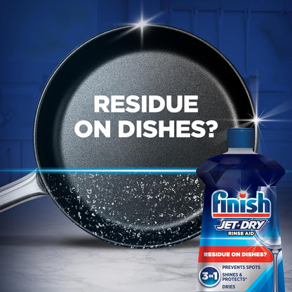 Finish Jet-Dry Rinse Aid, 32oz, Dishwasher Rinse Agent & Drying Agent