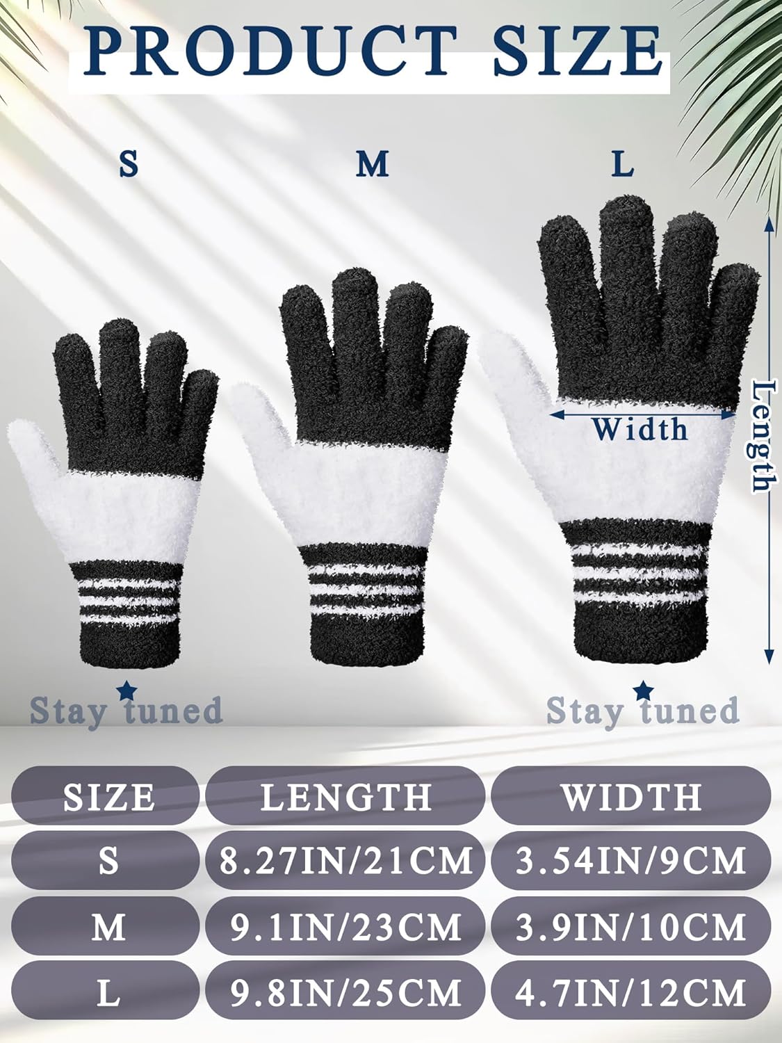 Patelai 3 Pairs Microfiber Plant Dusting Gloves Leaf Cleaning Gloves for Indoor Plants, Blinds, Furniture, House (Green Yellow,Blue,Pink,Medium)