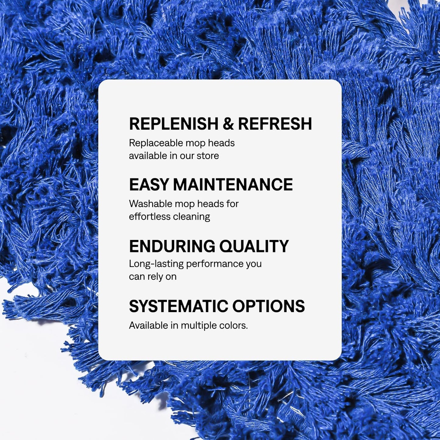 48 Inch Blue Commercial Dust Mop & Floor Sweeper with Extendable Handle – Mop for Hardwood, Tile, and Concrete Floor Cleaning