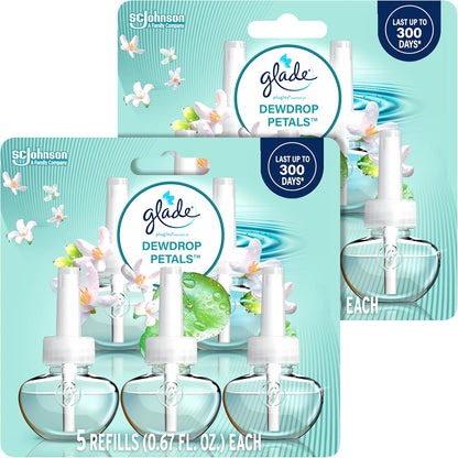 Glade PlugIns Refills Air Freshener,Coastal Sunshine Citrus, Scented and Essential Oils for Home and Bathroom, 0.67 Fl Oz, 5 Count