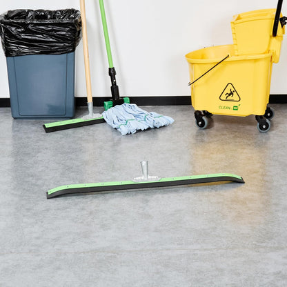 Restaurantware-SQUEEGEE ONLY: Clean Tek Professional 29.92 Inch Floor Squeegee, 1 Broom With Double Rubber Blade - Handle Sold Separately, Heavy-Duty, Steel Wiper For Concrete Floor