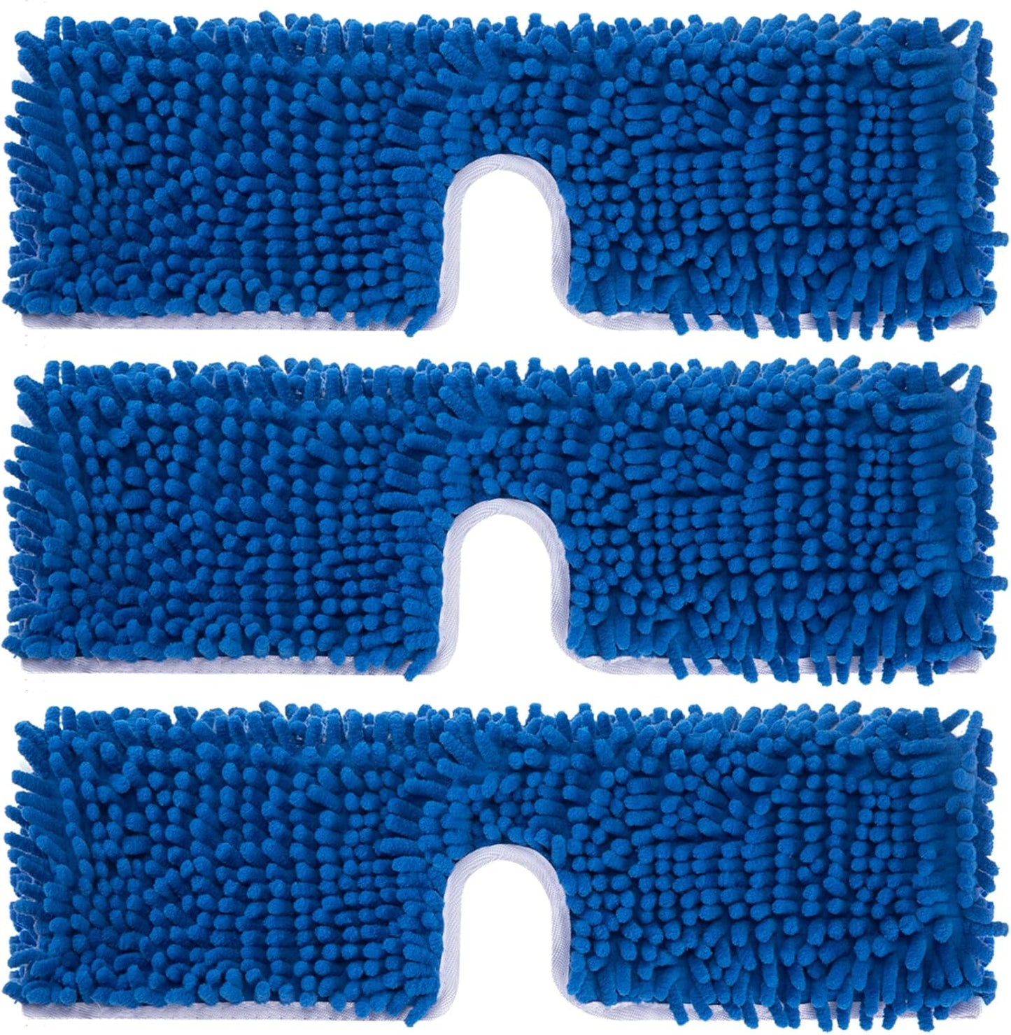CLEAN PIONEER 3 Pack Mop Heads Replacement Compatible for Oceda Dual-Action Flip System, Dry and Wet Used, Chenille Double Sided Mop Refills Head for Most Hardwood Floors