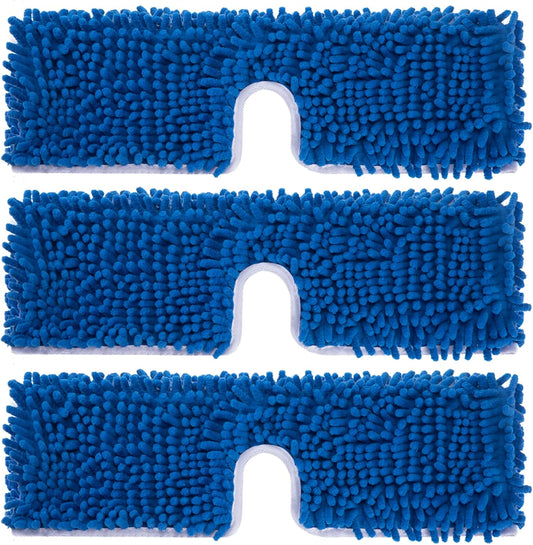 CLEAN PIONEER 3 Pack Mop Heads Replacement Compatible for Oceda Dual-Action Flip System, Dry and Wet Used, Chenille Double Sided Mop Refills Head for Most Hardwood Floors