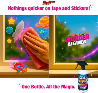 Abracadabra® Contractor Strength Wonder Cleaner - As Seen on TV - 16 fl oz - Gunk & Build up Remover - Removes Tar, Adhesives, Gum, Stickers, Sap, Oils & More on Most Surfaces - Better Stronger Faster