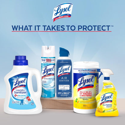 Lysol Bundle containing x2 Lysol Disinfectant Spray for Hard and Soft Surfaces, Crisp Linen, 19 Fl. Oz + Lysol Air Sanitizer Spray, For Air Sanitization and Odor Elimination, White Linen, 10 Fl. Oz