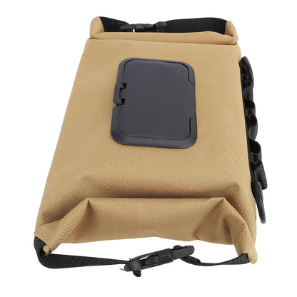 Large Capacity Canvas Portable Camping Wet Wipe Dispenser for Office Car Home Travel Hangable Wipe Holder (Camouflage Green)