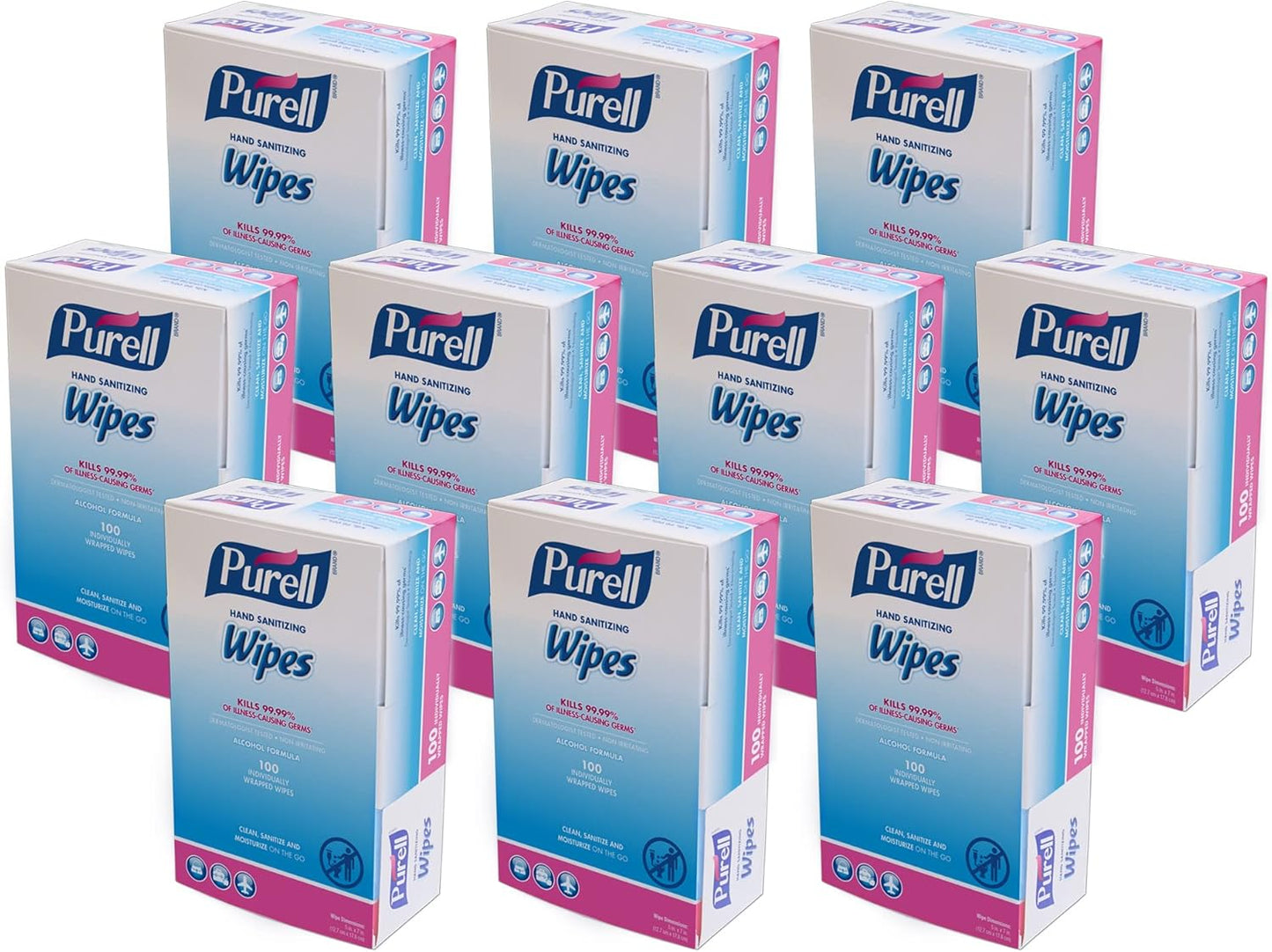 Purell Hand Sanitizing Wipes, Alcohol Formula, Fragrance Free, 300 Count Individually Wrapped Hand Wipes - 9020-06-EC