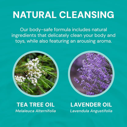 Swiss Navy Premium Toy & Body Spray Cleaner - 6 oz - Body-Safe, Gentle, Dermatologically Tested Cleanser for Toys & Intimate Areas - Safe for Silicone, Rubber & Latex Toys - Lavender Scent