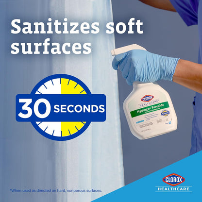 Clorox® Healthcare® Hydrogen-Peroxide Cleaner/Disinfectant, 32 Oz Bottle, Case Of 9