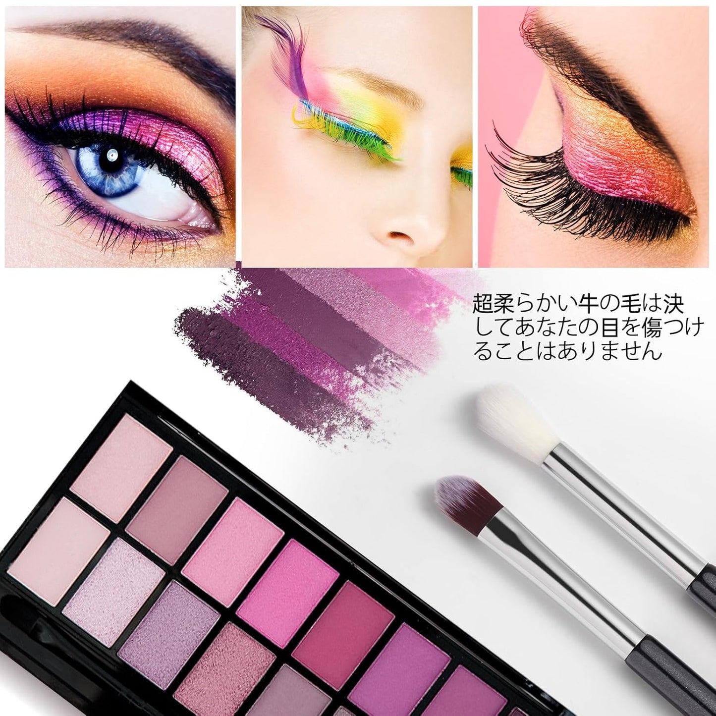 Eye Makeup Brush Set, 6 Pcs Professional Blending Eyeshadow Makeup Brushes for Concealer Eyebrows Eyeliner, Soft Hairs & Wood Handle