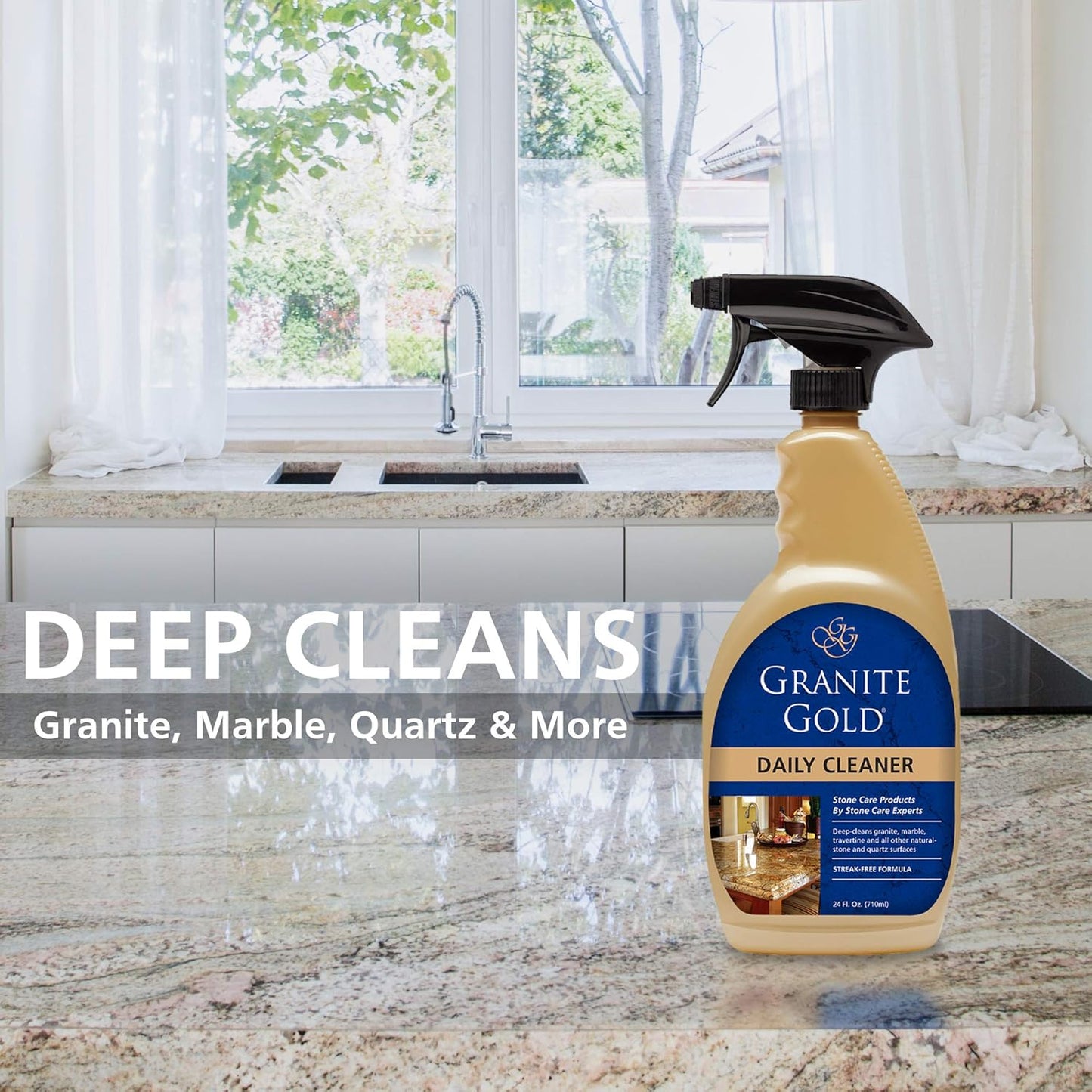 Granite Gold Daily Cleaner for Granite, Marble & Other Natural Stone & Quartz Surfaces, 32 Ounces