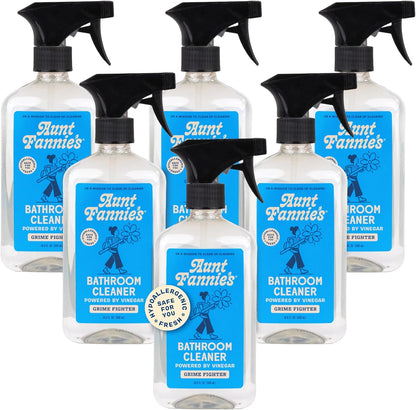 Aunt Fannie's All Purpose Bathroom Cleaner Vinegar Spray for Shower, Tub, Toilet, Tile, Sink and Fixtures, 16.9 Ounces (Pack of 1)