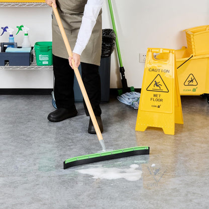 Restaurantware-SQUEEGEE ONLY: Clean Tek Professional 29.92 Inch Floor Squeegee, 1 Broom With Double Rubber Blade - Handle Sold Separately, Heavy-Duty, Steel Wiper For Concrete Floor